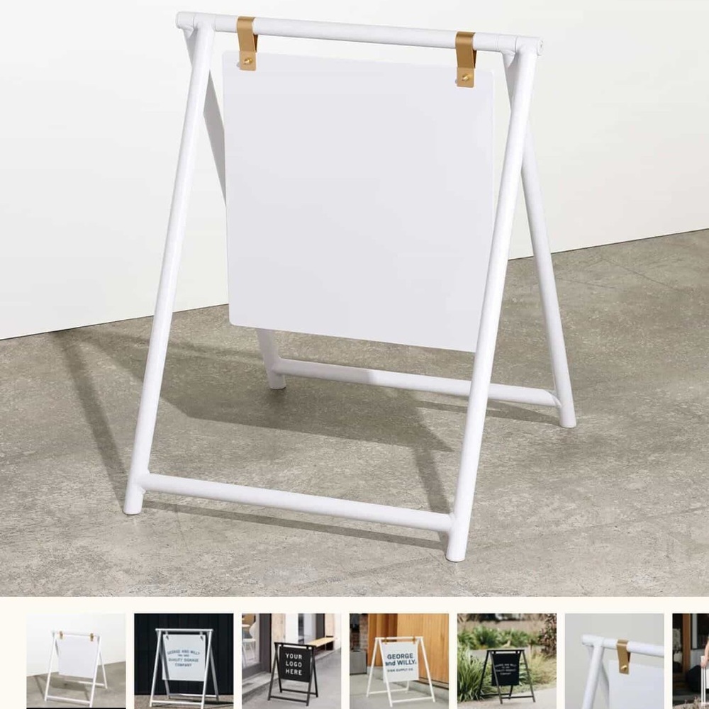 White A-Frame Sign BRAND NEW, NEVER USED